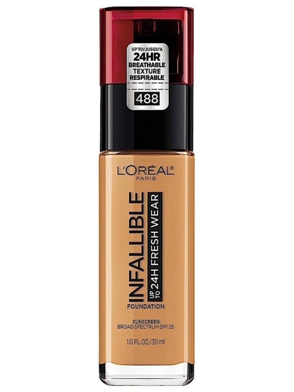 3/$12 L'Oreal 488 Caramel Infallible Fresh Wear Foundation 1oz